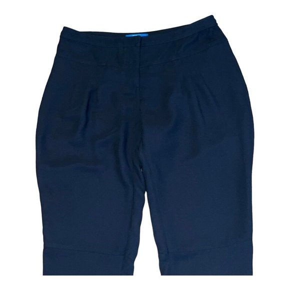 Derek Lam Design Nation Rio de Janiero Crepe Dress Pants 14 Black Career NEW - Picture 4 of 9